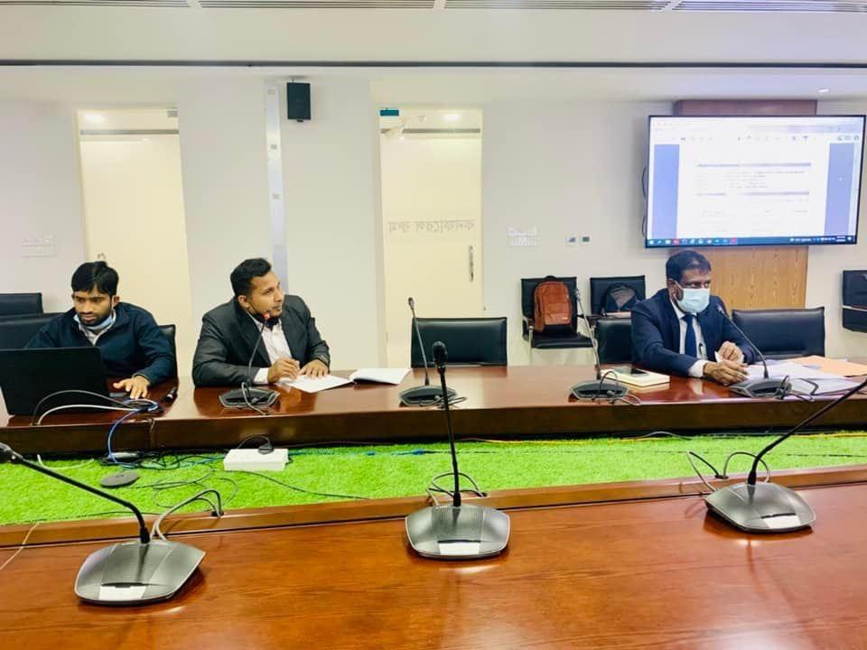 Conference room session with senior officials, Bangladesh