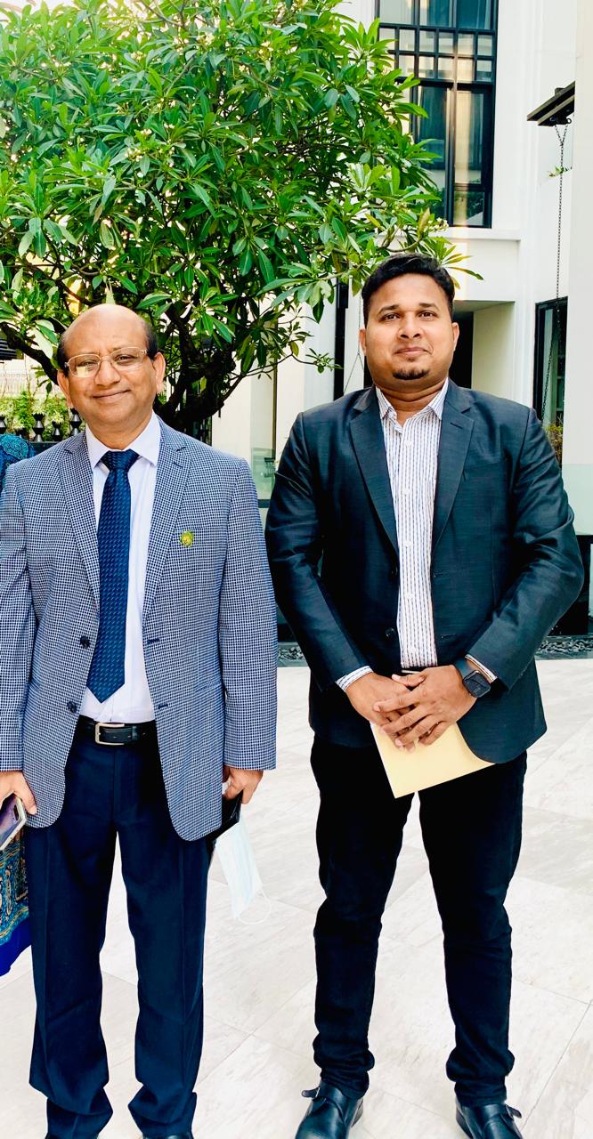 Md Rubel Hossain with senior official in Bangkok